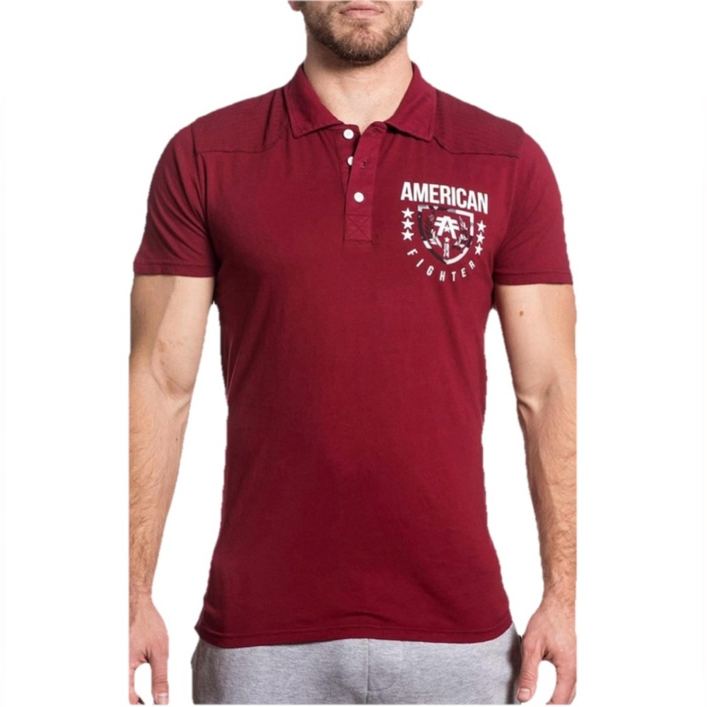 American Fighter x Affliction Lander Men’s Red Polo Shirt 2XL